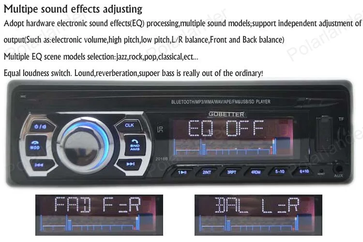 Автомобильный радиоприемник MP3-плеер Авто Аудио Стерео 12 В Поддержка Bluetooth SD FM AUX USB In-Dash Громкая связь Звонок Телефон За