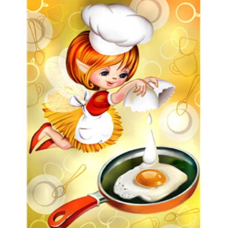 

Painting Diamond Rhinestone Image Mosaic Cartoon Square Full Diamond Embroidery Cook Children