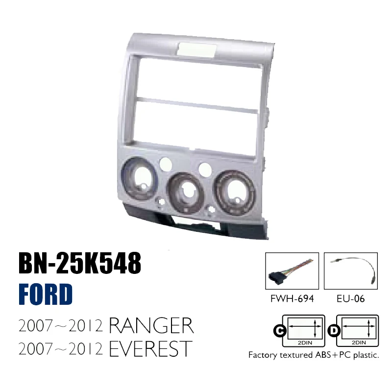 

For Ford Ranger (T6) 2007~2012 Auto Radio Car Refitting Fascias NAV CD DVD GPS Radio Stereo Player Decorative Frame