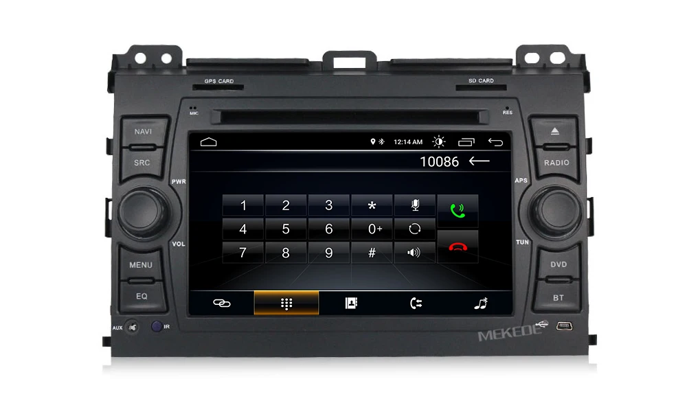 Cheap MEKEDE 1024x600 HD Car Multimedia player 2 din Auto DVD android 8.1 7 Inch For Toyota/Prado 120 2004-2009 Radio GPS BT RDS 12