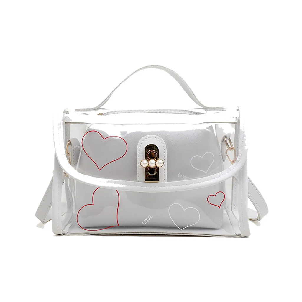 Aelicy Женская модная прозрачная сумка-мессенджер для девочек, Дамская универсальная желеобразная сумка через плечо,, стильная сумка через плечо