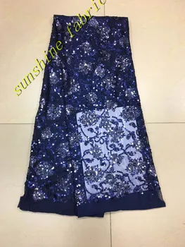 

High Quality lace fabric With sequins For Wedding New Arrival African French Net Lace Fabric