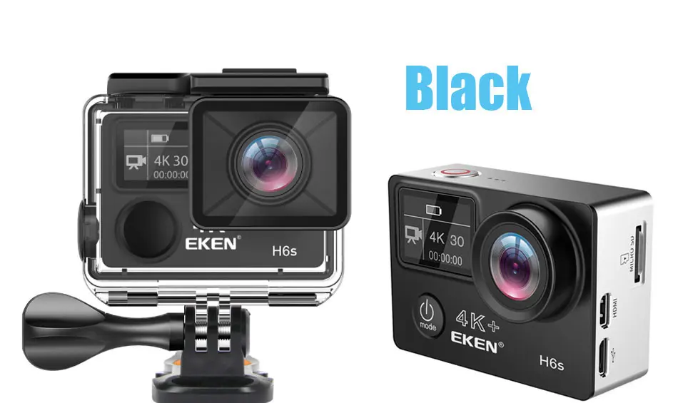 Оригинальная Экшн камера EKEN H6S Ultra HD 4k 30fps с чипом Ambarella A12 водонепроницаемая