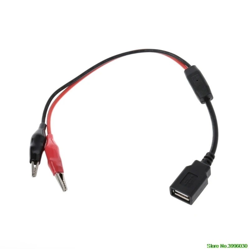 Медные зажимы аллигатора с проводом женский USB разъем Тестовые провода крокодил
