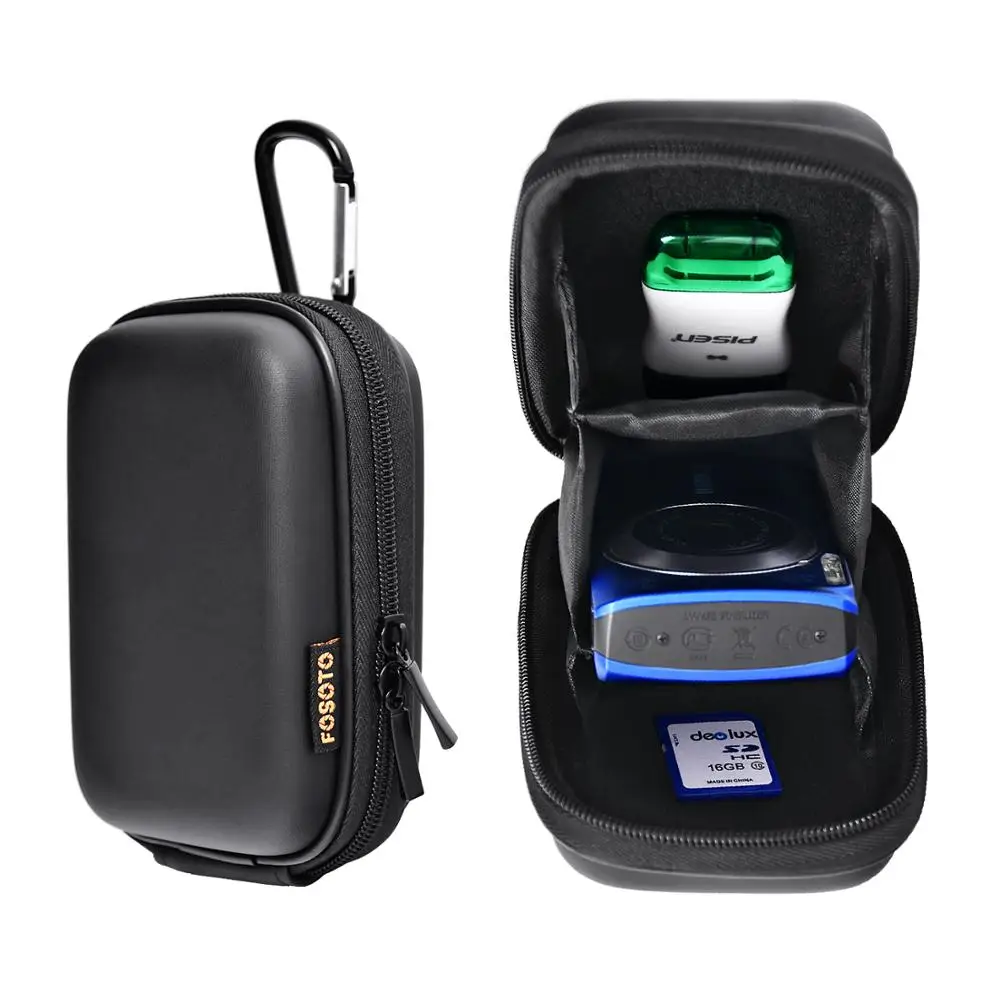 

fusitu Hard Shell Bag hook Shockproof EVA Portable Camera Storage Box Bag for Earphone Headphone SD Cards Cable Cord Wire Purse
