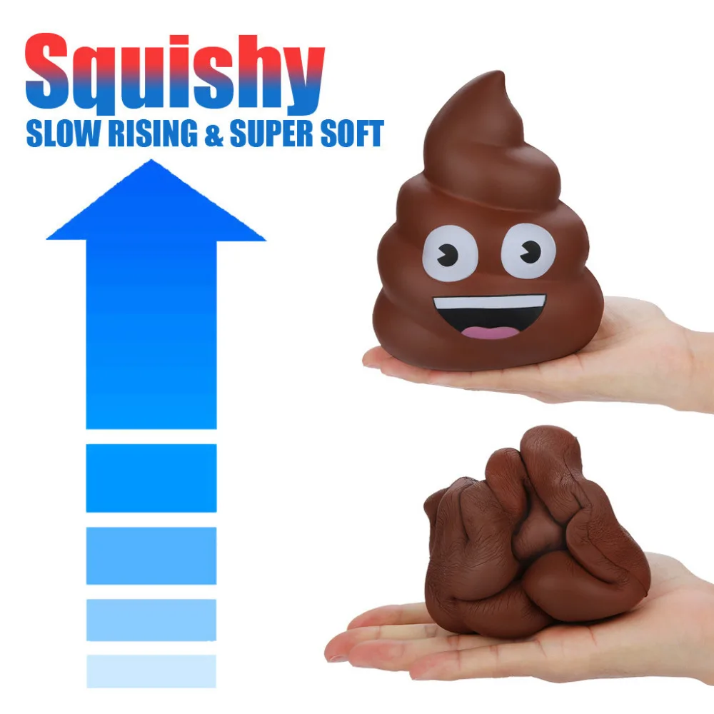 Милые Squishies Kawaii Jumbo Poo супер медленно растущий крем Ароматические снятие стресса игрушки JAN25