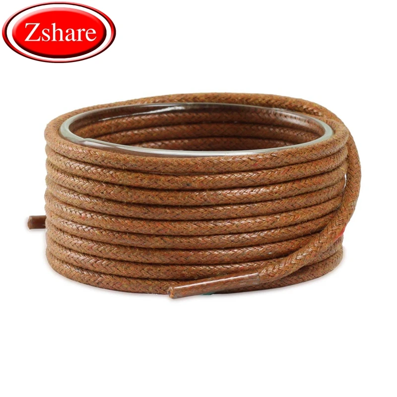 

1Pair Waxed Cotton Round Shoe laces Leather Waterproof ShoeLaces Men Martin Boots Shoelace Shoestring Length 80/100/120/140CM