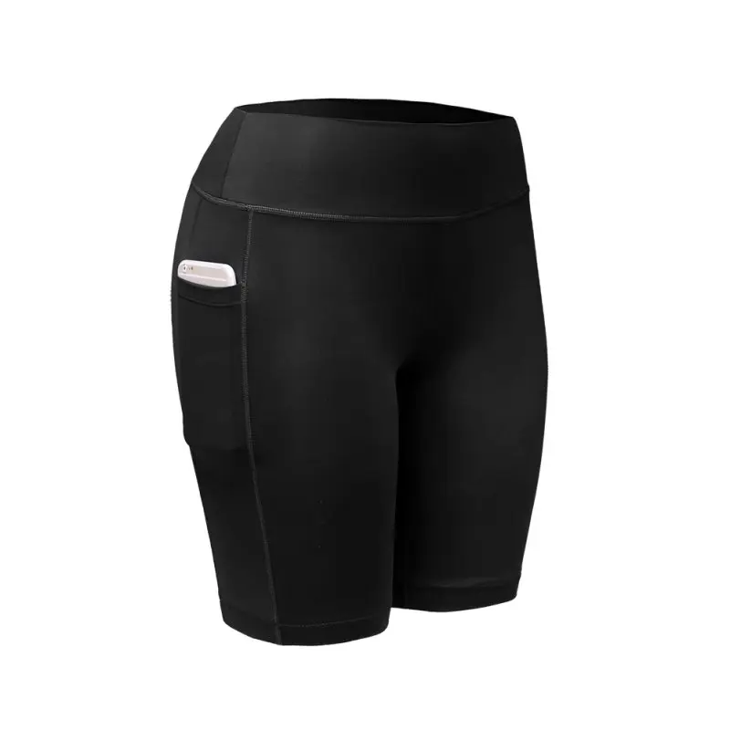 Фитнес тренировки спортивные нижние шорты Открытый черный Noir быстросохнущие женские спортивные шорты женские эластичные бег тренажерный зал с карманом