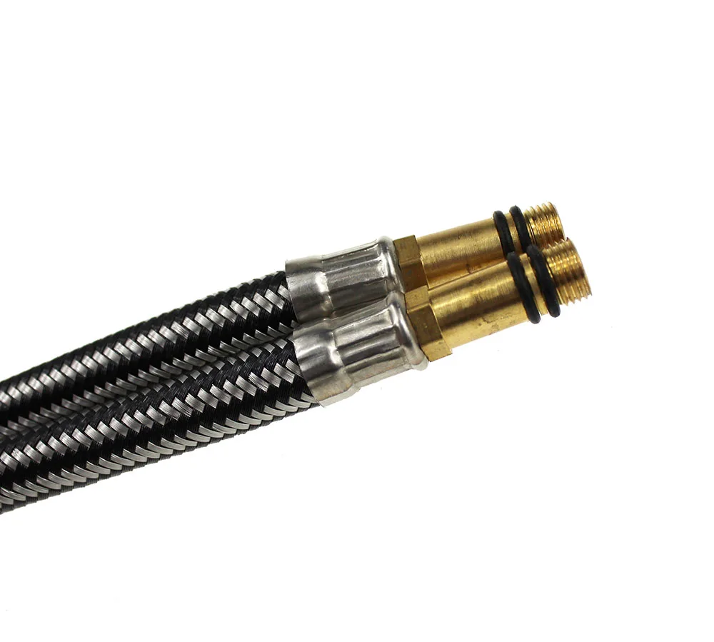 2pcs G1/2 600mm Stainless Steel Flexible cold/hot mixer Faucet Water supply 4'' pipe Hoses 60cm