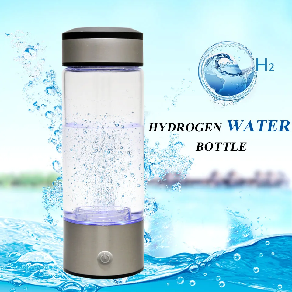 380ML Rechargeable Hydrogen-Rich Hydrogen Water Generator Electrolysis Hydrogen-Rich Antioxidant Electrolyte Bottle