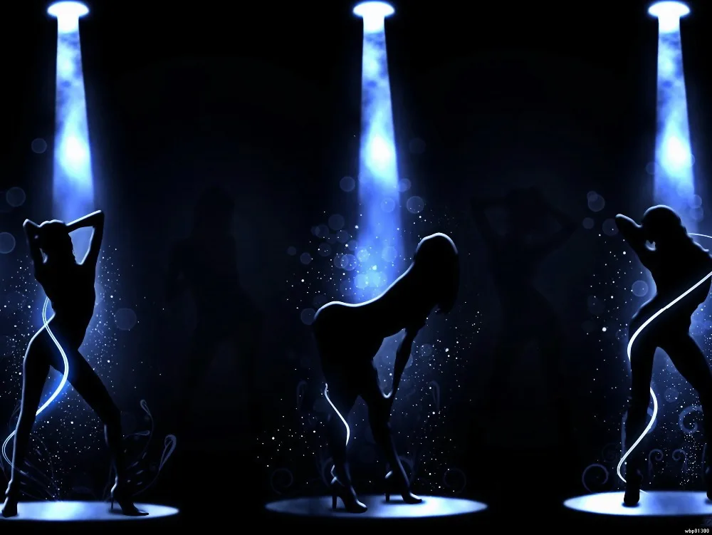 Hot Girls Dancing Spotlights Art Huge Print Poster TXHOME D3681in Wall