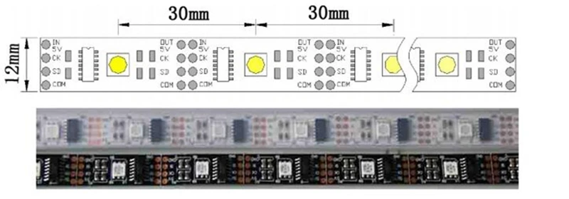 DC5V адресуемых ws2801 Светодиодные полосы гибкая лента развития Arduino ambilight ТВ 32 светодиодов/m SMD5050 RGB чудесный необычный цветной 5 m/roll