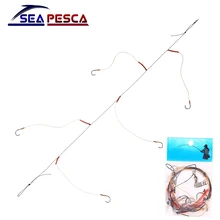 SEAPESCA High Carbon Steel String Hook with 5 Small Hook Rigs Swivel Fishing Tackle Lures Bait Pesca Fishhooks ZB445