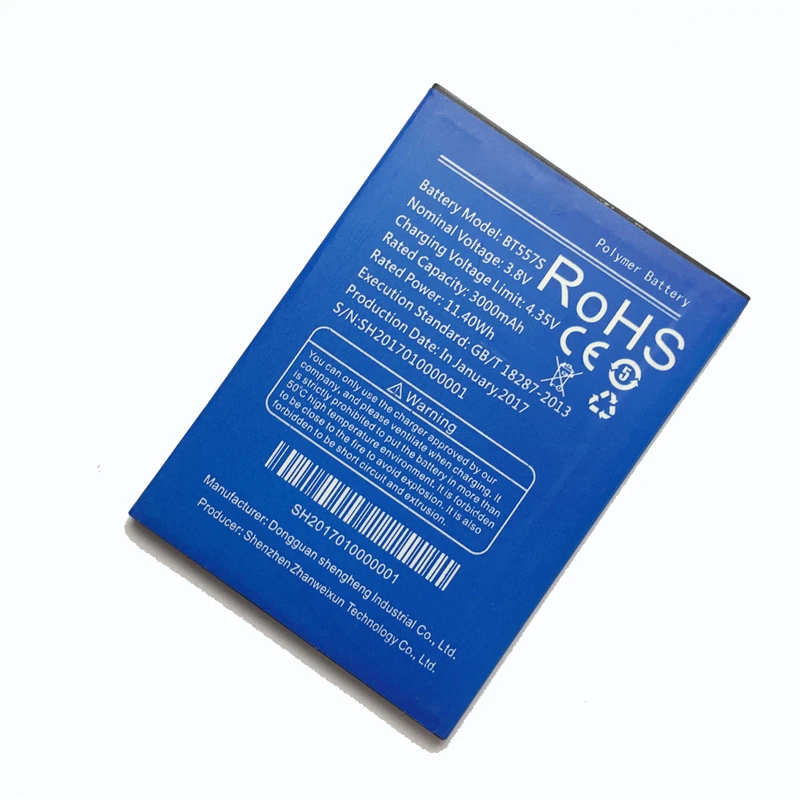 

New 3000mAh BT557S Rechargeable Li-polymer Batteries For Zopo Speed 7 Plus ZP370 Color S Smart Phone Battery