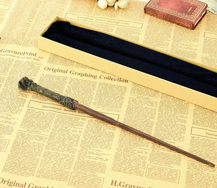 Colsplay металлический сердечник новейшее качество люкс COS Гарри Поттер волшебные палочки/палочка с подарочной коробкой упаковка