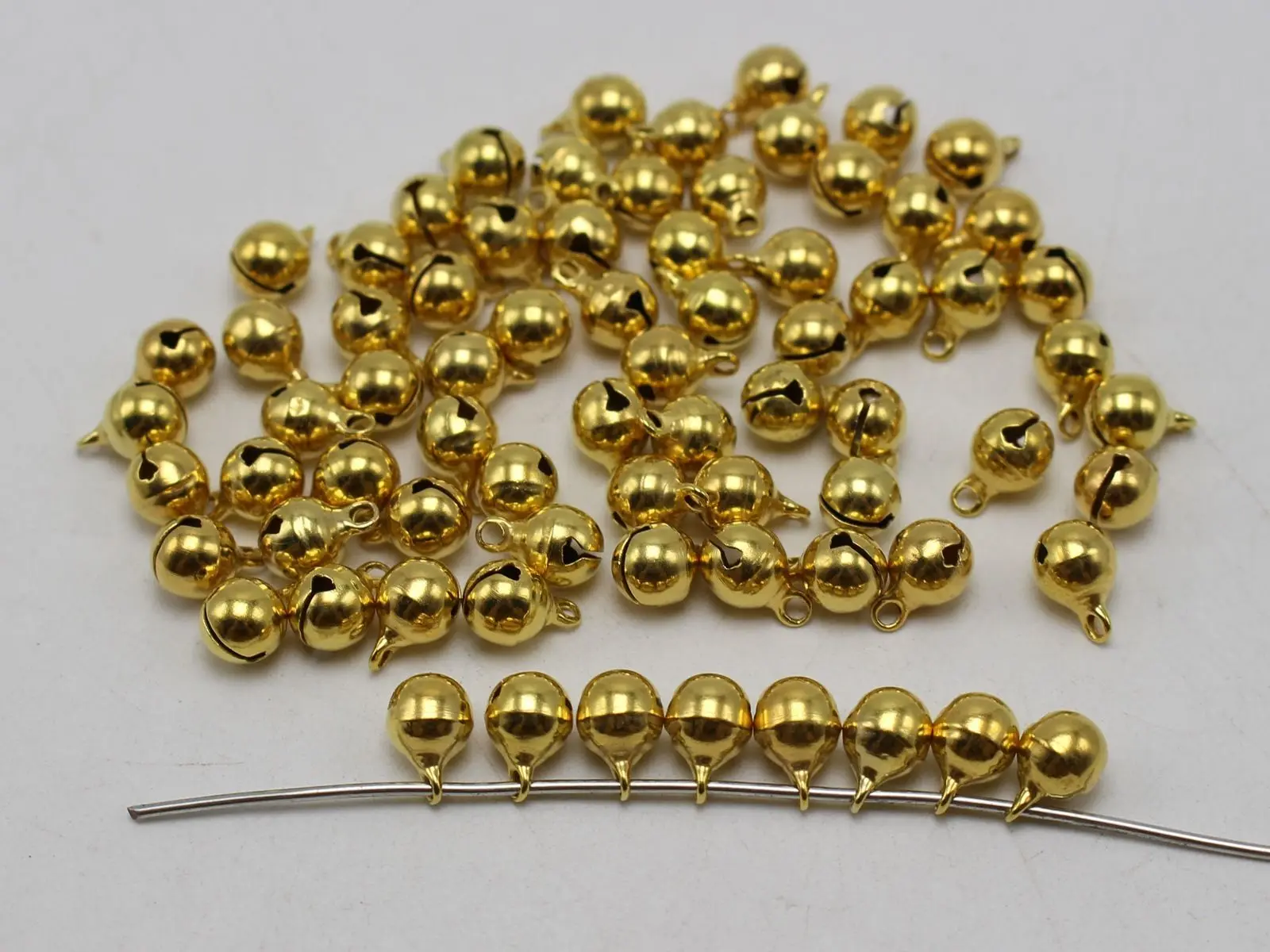 500 JINGLE BELLSChristmas SilverBeads Charms 6mm Decoration DIY Craft