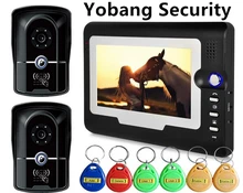 Yobang Security Freeship 7″ Video Intercom Camera With RFID Keypad access control Home Security Doorbell system door bell phone