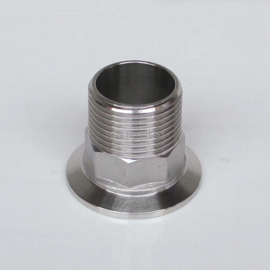 Tri clamp X Male adapter 1.5'' tri clamp X 1" BSPin Pipe Fittings from Home Improvement on