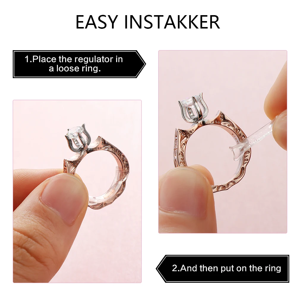 

10 Pcs Ring Size Transparent Adjuster Set Plastic Spring Ring Adjuster Pad Reducer Jewelry Resizing Tools Loose Ring Accessories