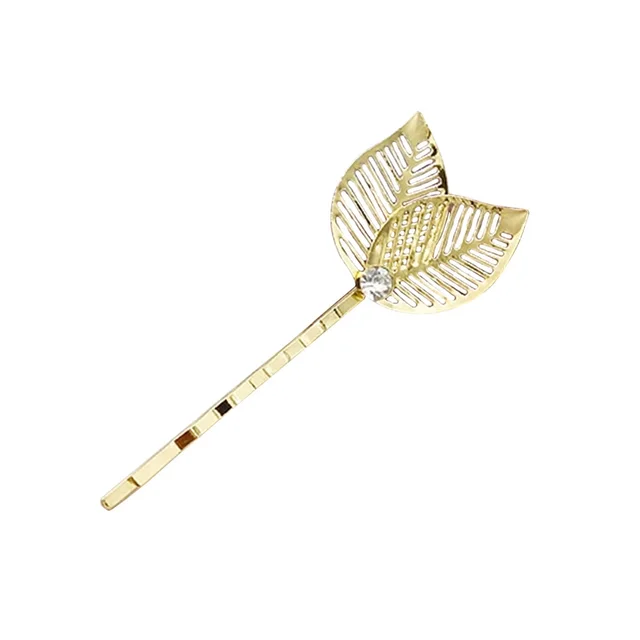 1pcs Fashion Punk Women Girls Gold Leaf Hair Comb Hair Clip Jewelry Cuddly Gold Metal Hair Accessories Headwear Female Hairpins other