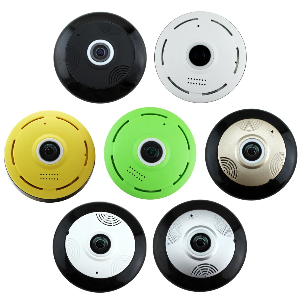 1 PCS Panoramic wifi camera 360 degree ceiling IP camera smart home security night version HD 960P 1.3 megapixels App control