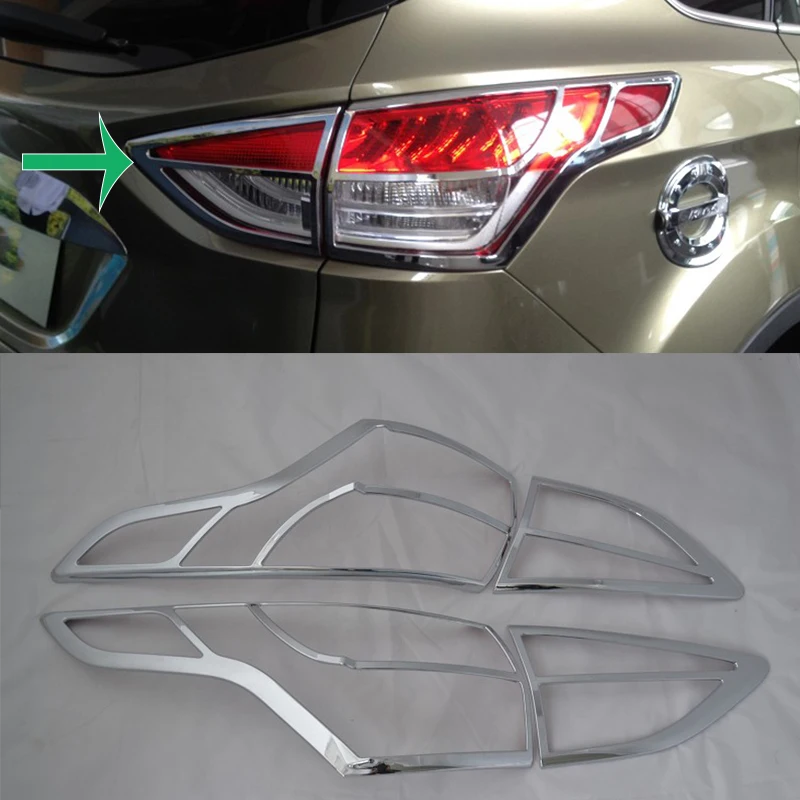 

Car Accessories Exterior Decoration ABS Chrome Rear Tail Light Lamp Cover Trim For Ford Kuga/Escape 2013 Car-styling