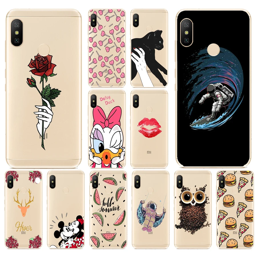 

03 silicone Cover For Xiaomi MI A2 LITE Case Full Protection Soft tpu Back Cover Phone Cases For Xiomi MI A2 LITE bumper Coque