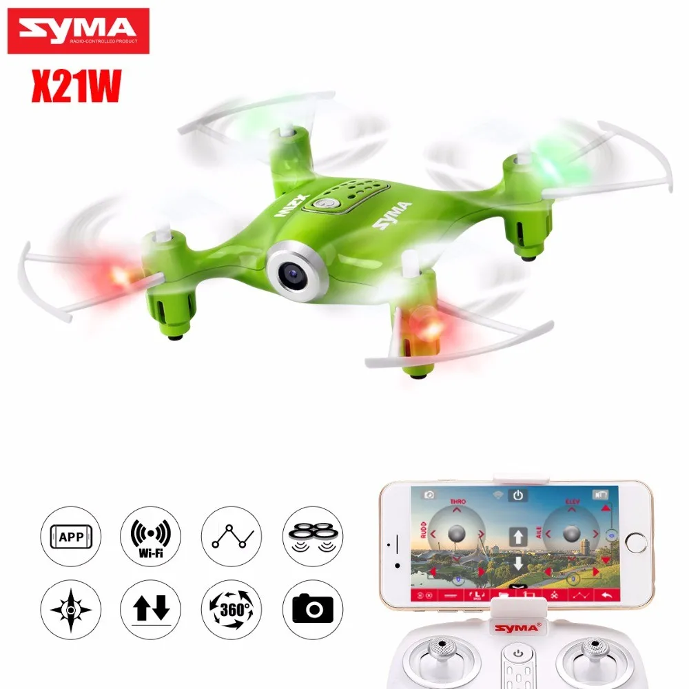 SYMA X21W Selfie Mini Drone with Wi-fi Camera hd 720P FPV Dron RC Quadcopter 2.4GHz 4CH RC Helicopter Drones For Children Gift