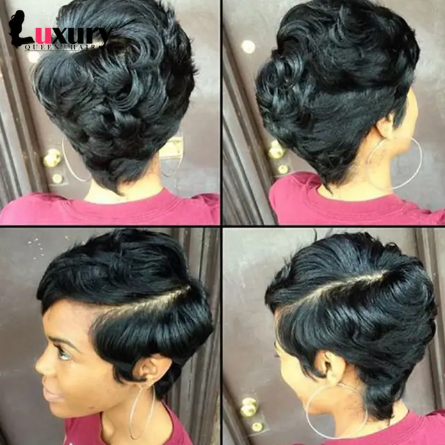 27 Pieces Short Human Hair Weave With Free Closure Brazilian