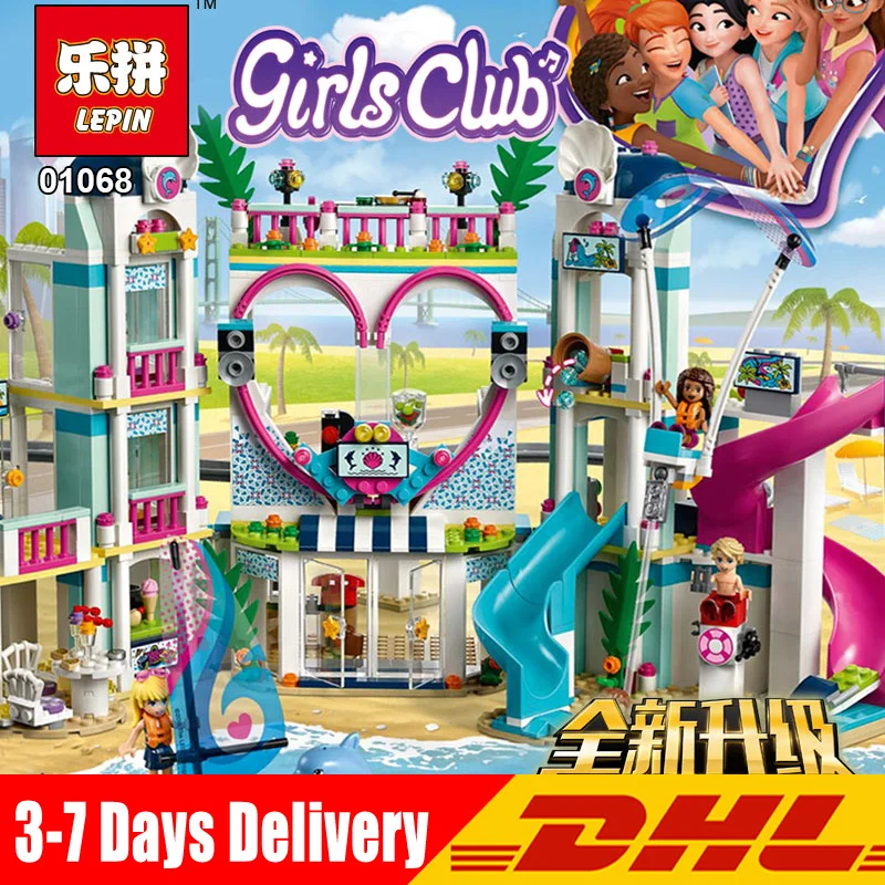 

Compatible Legoings 41347 Lepin 01068 1139pcs Girls Friend The Heartlake City Resort Hotel Model Building Blocks Toy Gifts
