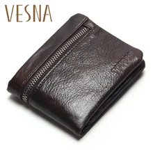 TAUREN Classic Genuine Leather Mens Wallets Brand Zipper Design Short Men Purse Male Clutch With Card Holder Coins Purses Wallet TAUREN Classic Genuine Leather Mens Wallets Brand Zipper Design Short Men Purse Male Clutch With Card Holder Coins Purses Wallet