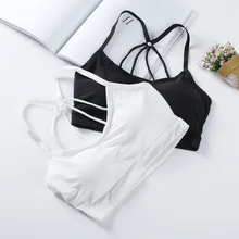 Женские спортивные бюстгальтеры невесомый бюстгальтер для йоги тренажерного зала пуш-ап бесшовный топ бюстгальтер для бега фитнес зонтик перекрестная повязка короткий жилет