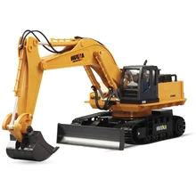 huina 510 Wireless Remote Control Alloy Excavator Simulation Children Charging Electric Toy Excavation Engineering Vehicle Model huina 1510 rc excavator car 2 4g 11ch metal remote control engineering digger truck model electronic heavy machinery toy