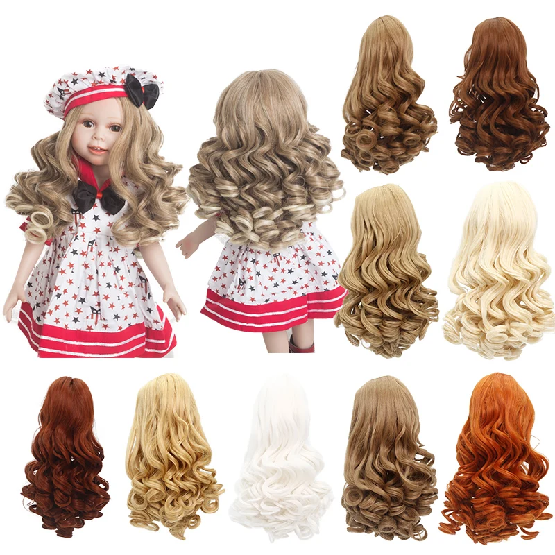 

LIMPOPO American girl doll wig Roman curly hair head circumference 25-28cm multicolor can be customized Handmade Doll Hair SD
