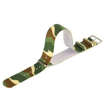 

22mm Fabric Nylon Camouflage Wrist Watches Band Strap Outdoor Military Replacement Buckle Sports Fashion Design for Men Boy Male