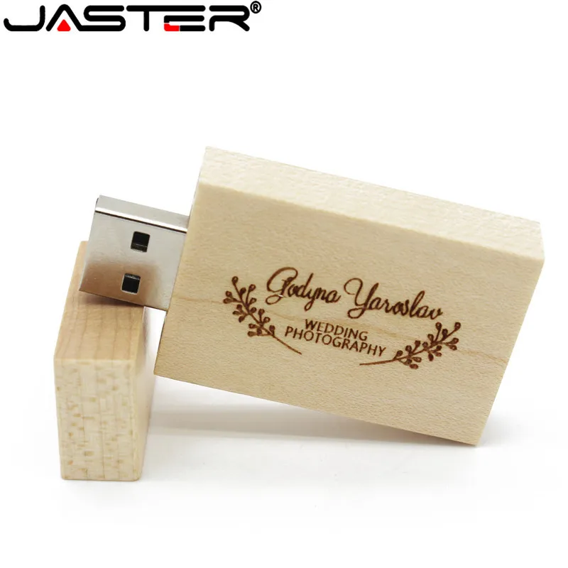 

JASTER New Wooden Degradable Wood USB 3.0 Memory flash stick Pen drive (Custom Personal logo)