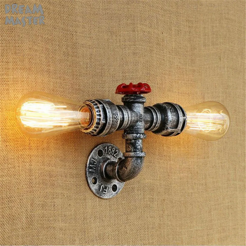 Industrial Wall Lamp American Retro Country Loft Style LED Lamps Antique rust Iron Wall Light for Bar Cafe Home Lighting Industrial Wall Lamp American Retro Country Loft Style LED Lamps Antique rust Iron Wall Light for Bar Cafe Home Lighting