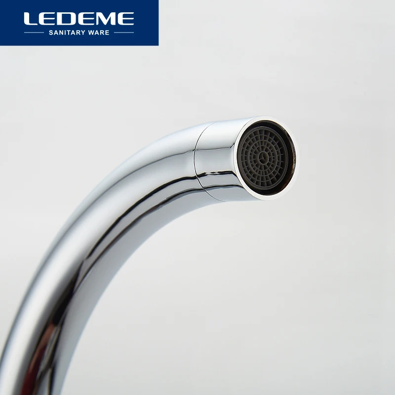 LEDEME Смеситель для кухни высокий с гайкой латунь Цвет: хром L4051|kitchen pull out faucet|pull kitchen