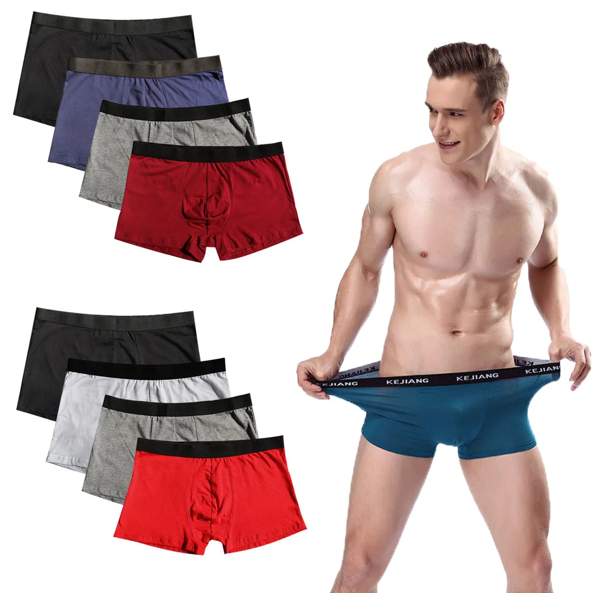 Мужские дизайнерские шорты-боксеры, Классические спортивные дышащие 4 комплект нижнего белья, подарок