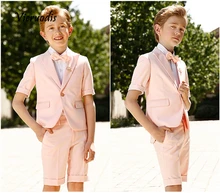 Pink Boys Suits Groom Wedding Tuxedos Page Boy Formal Prom 2 Piece Kids Suits джемпер italian rugby style page 2 href page 6 page 9