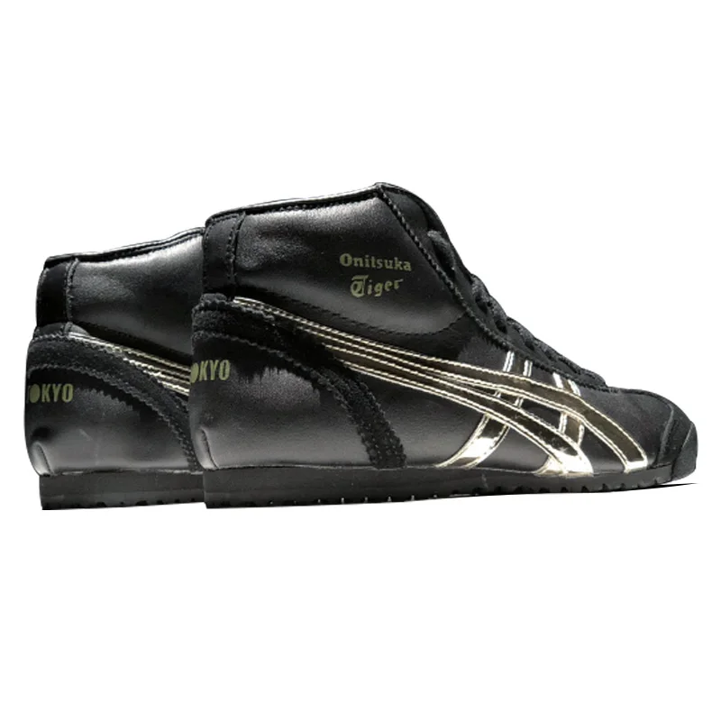 Оригинальный ONITSUKA TIGER MEXICO 66 Для мужчин женская обувь черного цвета золото мужской