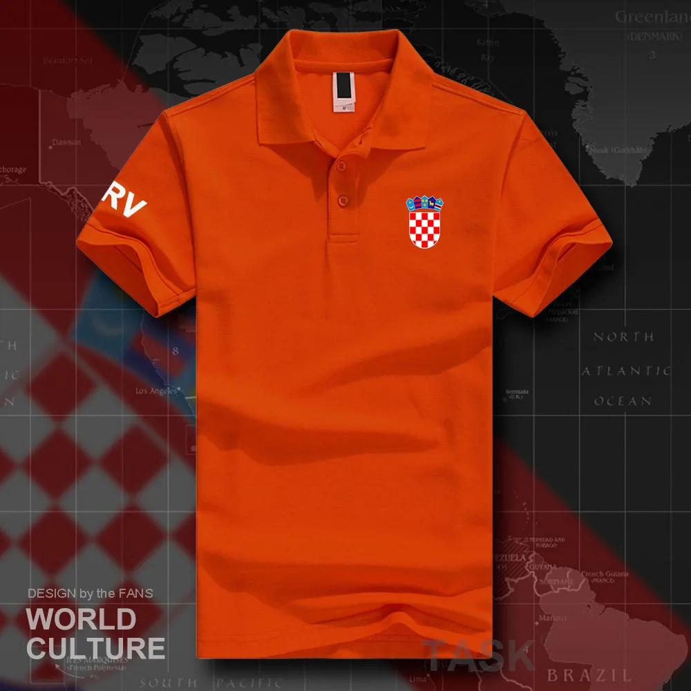 Croatia Hrvatska croatan HRV Croats рубашки поло мужские с коротким рукавом белые бренды с принтом для страны хлопок nation team 20