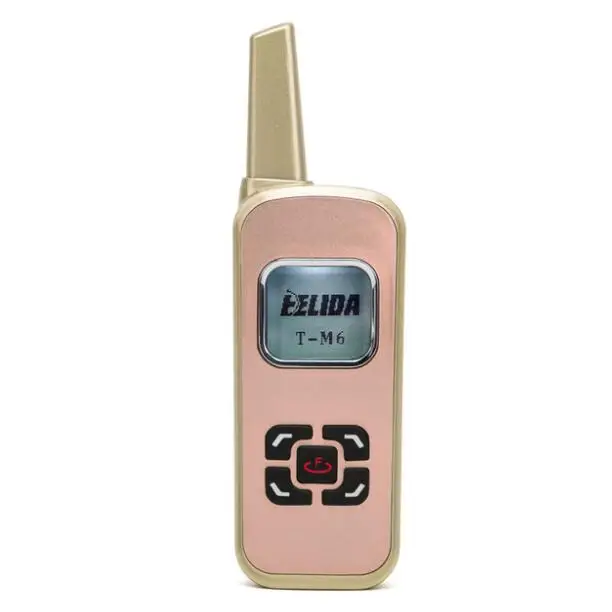 Мини-рация HENGLIDA T-M6 2 Вт UHF 400-520 МГц PMR446 VOX ЖК-Дисплей радиоприемник FM приемопередатчик двухстороннее радио - Цвет: Pink