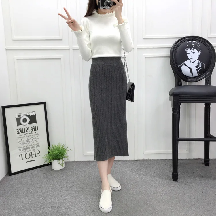 wool skirt grey 04