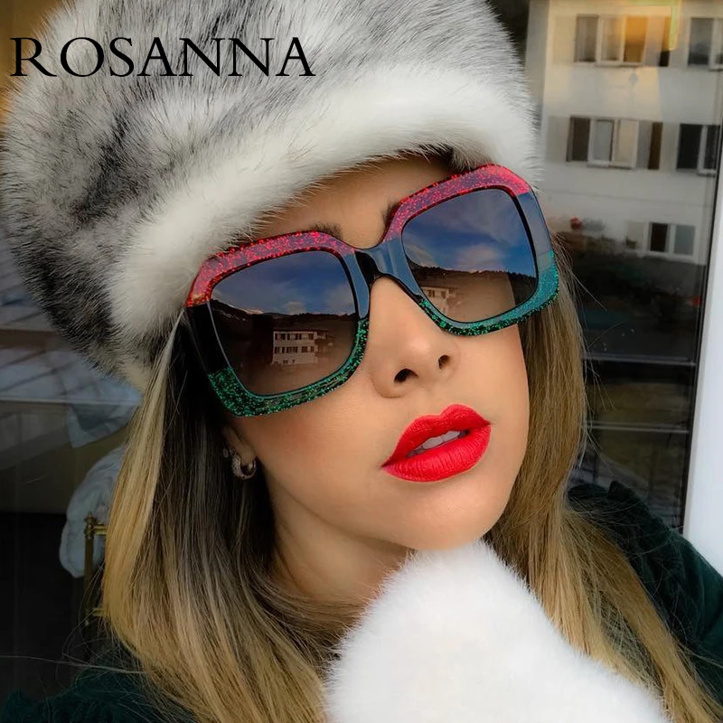 ROSANNA, новинка, негабаритные Квадратные Солнцезащитные очки, женские, Роскошные, брендовые, дизайнерские, винтажные, модные, большая оправа, оттенки, UV400 RS338