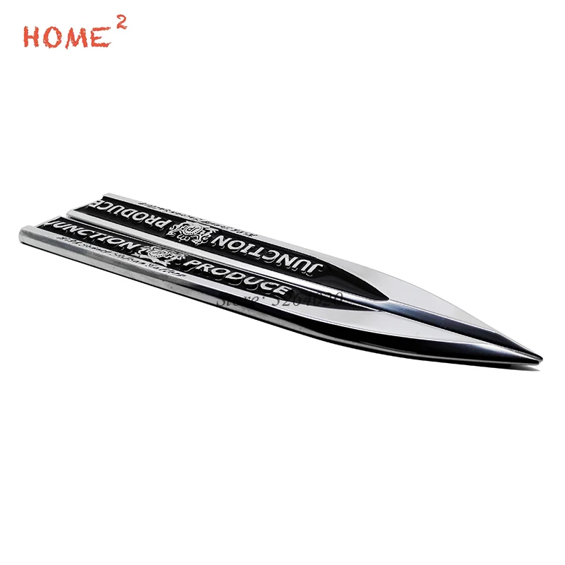

Car Styling Side Fender Stickers for JUNCTION PRODUCE Logo Metal Blade Shape Badge Decals for Ferrari Nissan Hyundai Opel Subaru