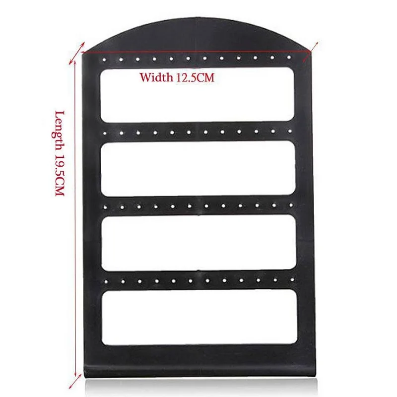 48 Holes Jewelry Organizer Stand Black Plastic Earring Holder Pesentoir Fashion Earrings Display Rack Etagere