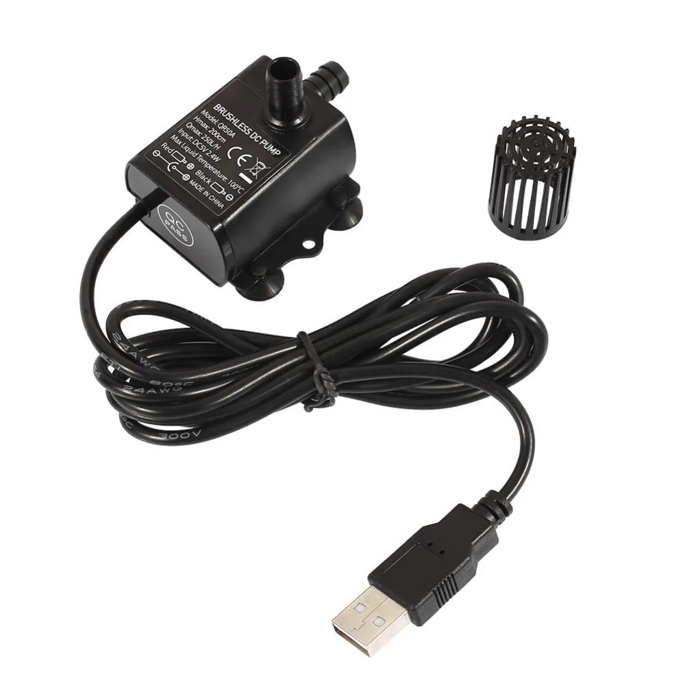 1 5 м DC 5V 250L/H USB скорость потока водонепроницаемый Бесщеточный насос мини