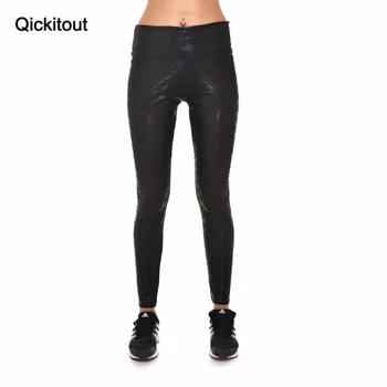 

Qickitout Leggings 2016 Mermaid Scales Leggings Elastic High Waist Women Casual New Lattice Spring Capris Lady's Leggings