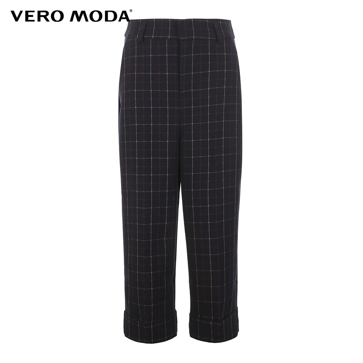 Vero Moda женские свободные винтажные клетчатые 3D пошив широкие брюки | 318319501